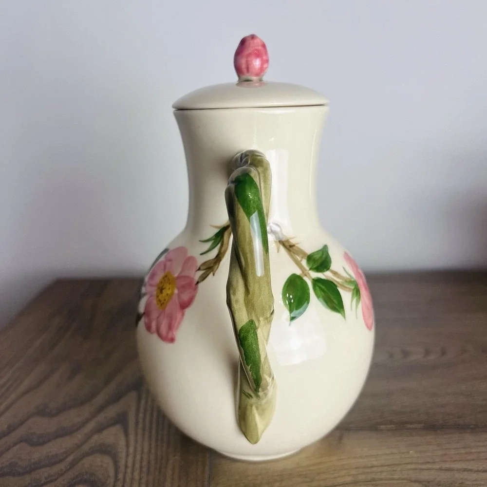 Vintage Franciscan Desert Rose Tall Coffee Pot with Lid